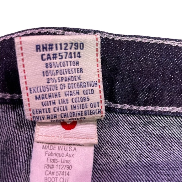 TRUE RELIGION WOMENS BOOT CUT JEANS SIZE 27 WAIST - Picture 4 of 12